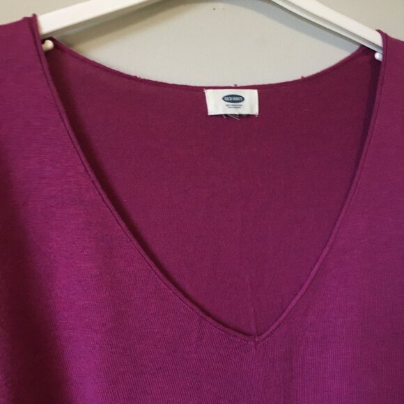 Fandango Pink Loose and Soft V-neck Pullover Sweater - Picture 3 of 10